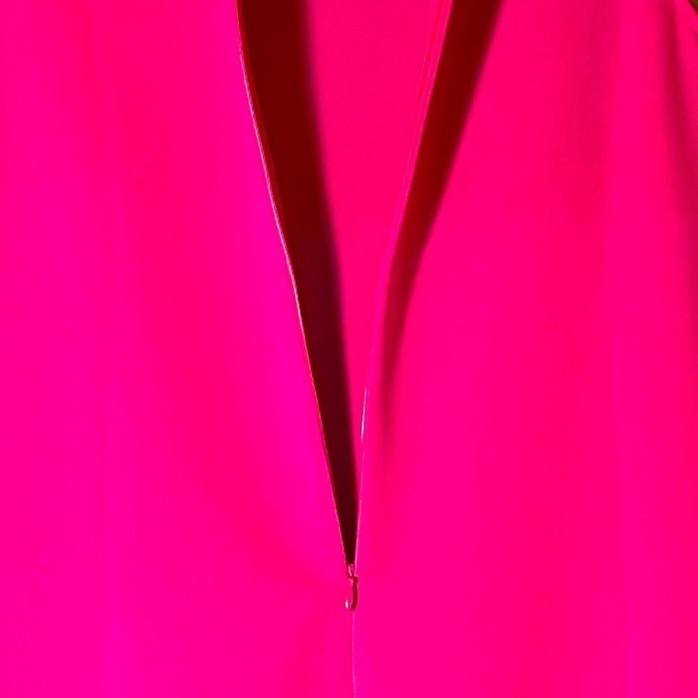 VICTORIA BECKHAM Fuchsia Sleeveless Cocktail Dress Ruffle Hem Bright Pink Size S - Picture 7 of 13